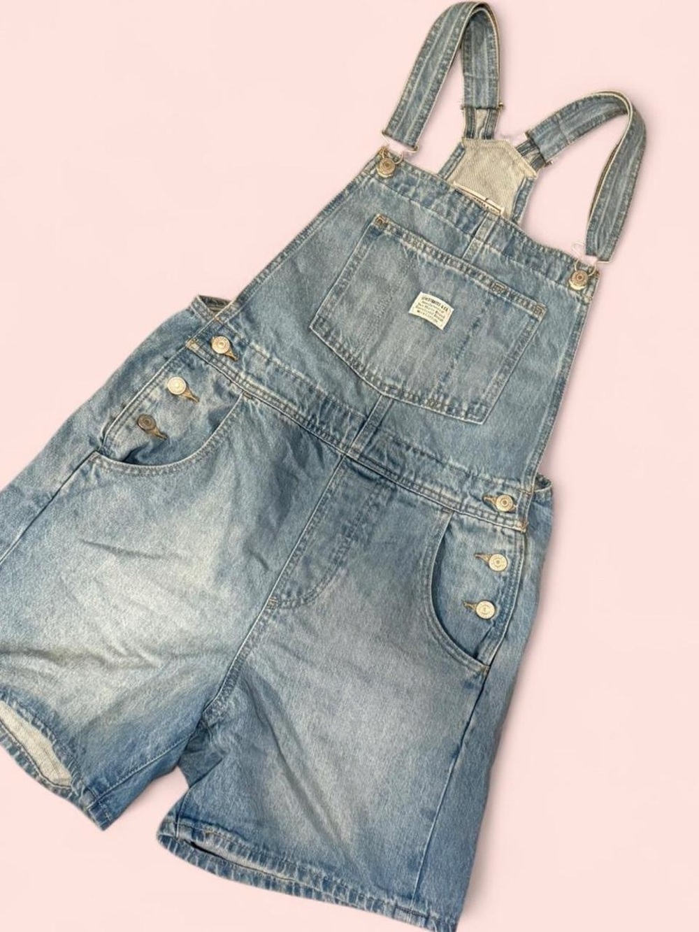 Levi’s Blue Denim Short Overalls